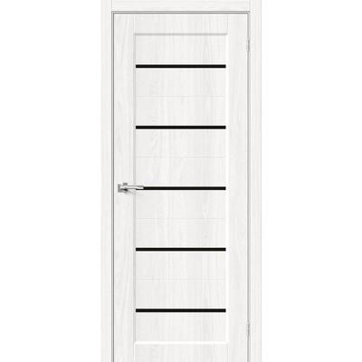 Межкомнатная дверь Q12 Лиственница белая (Черный лакобель)