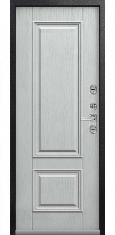 Входная дверь Т-2 Premium чёрный муар-арктик (Центурион)