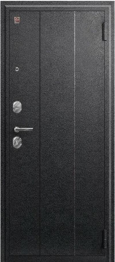 Входная дверь А-01 Серый муар Царга Х16 Темная лиственница