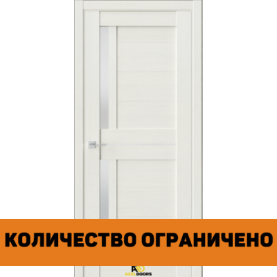 Межкомнатная дверь Q1 Лиственница белая (белый сатинат)