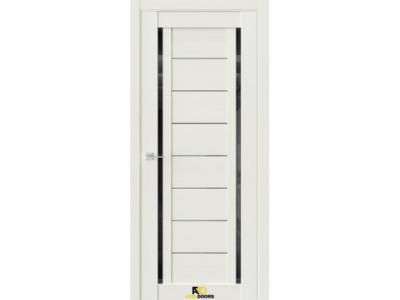 Межкомнатная дверь Q33 Лиственница белая (черный лакобель)