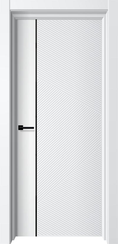 Межкомнатная дверь ДГ6 Белуччи (Кромка черная с 4-х сторон)