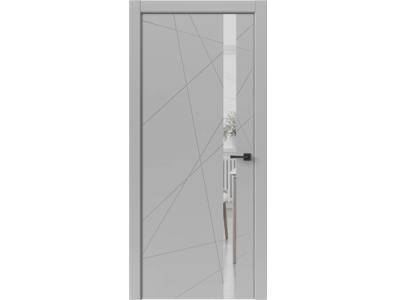 Межкомнатные двери Геометрия Лофт светлый Зеркало графит