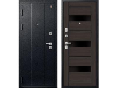 Входная дверь Центурион C-107 черный муар - лиственница темная 2022/2024