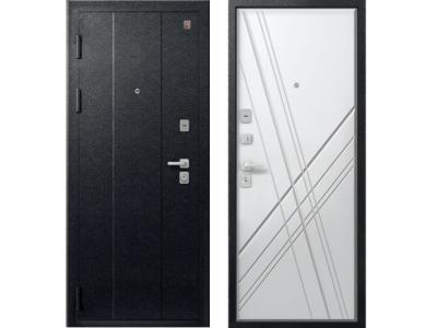 Входная дверь Центурион С-106 Черный муар-Софт белый 960*2050 Правая 2024