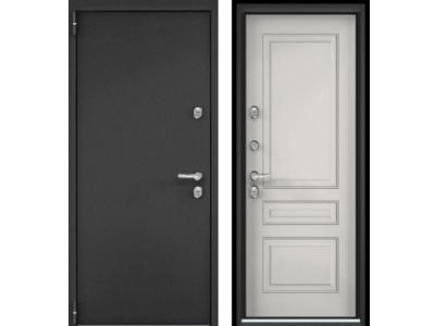 Входная дверь с терморазрывом Снегирь Артик Темно-серый букле графит-Бьянко