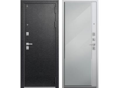 Входная дверь Центурион С-104 Черный муар - кашемир белый Зеркало 2026