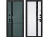 Входные двери Гуд 3 Черный муар, Веллуто Верде - Веллуто Бьянко